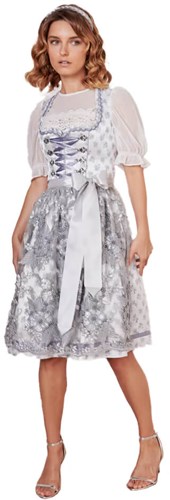 Wit-Zilver Dirndl Maira (60cm) - 2dlg.