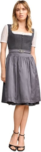 Evi Dirndl Antraciet Luxe (60cm) - 2dlg