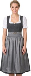 Evi Dirndl Antraciet Luxe (70cm) - 2dlg