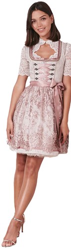 Delia Dirndl Beige-Roze (50cm)