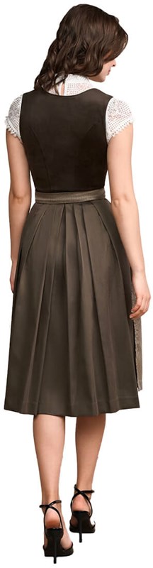 Dirndl Cari Donkergroen Luxe (70cm) - 2dlg (achterkant)