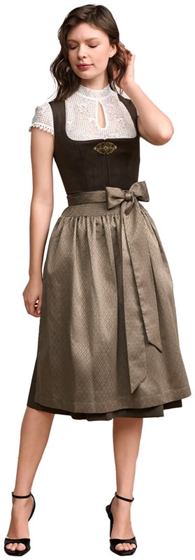 Cari Dirndl Donkerbruin Luxe (70cm) - 2dlg