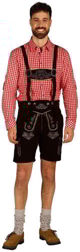 Tiroler Lederhose Jonas Donkerbruin (nepleer)
