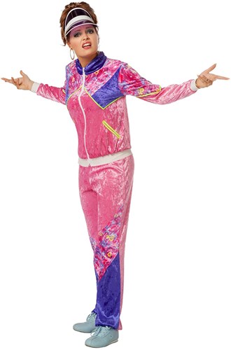Dames Eighties Trainingspak Pink