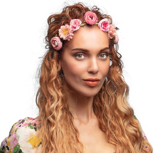 Roze Bloemen Haarband Flowers
