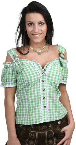 Luxe Tiroler Blouse Groen Anne