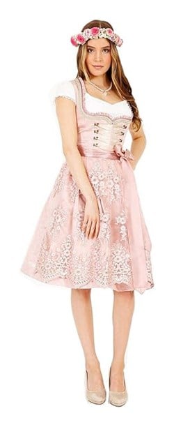 Roze Dirndl Springflower (60cm) 2dlg.