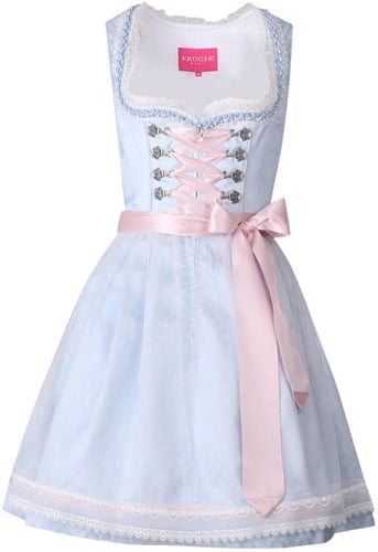 Mariposa Dirndl Licht Blauw (60cm) - 2dlg.