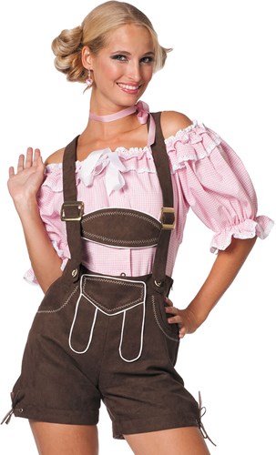 Roze/Wit Dirndl Blouse