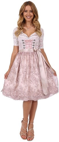 Liv Dirndl Roze-Grijs (60cm) - 2dlg.