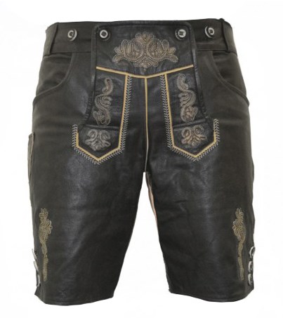 Zwart Lederhose Olaf  (Wildbock)