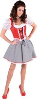 Dirndl Nicky Velours Rood