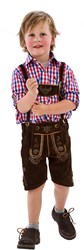 Bruine Lederhose voor kinderen (echt rundleer)