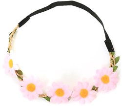 Haarbandje Madeliefjes Roze