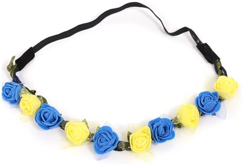 Bloemen Haarbandje Wit met Tule (foam)