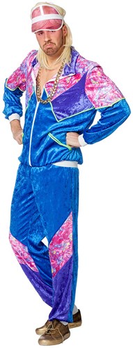 Heren Eighties Trainingspak Blauw