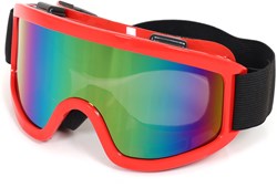 Rood Skibril met Regenboog Olieglas
