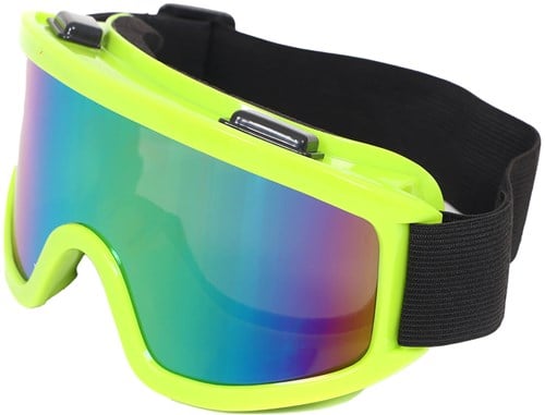 Licht Groene Skibril met Regenboog Olieglas