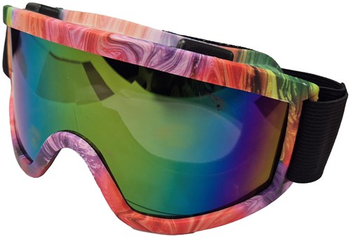 Panter Skibril met Regenboog Olieglas