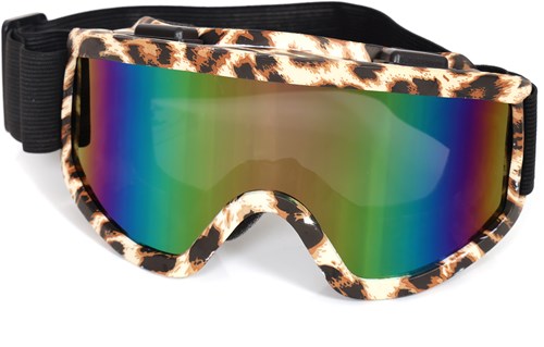 Panter Skibril met Regenboog Olieglas
