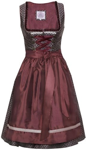 Käthe Burgundy-Goud Dirndl Luxe (58cm)
