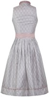 Dirndl Josefa Taupe-Roze Luxe (58cm) (achterkant)