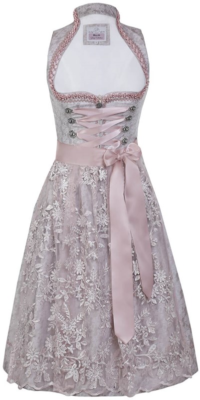 Josefa Taupe-Roze Dirndl Luxe (58cm)