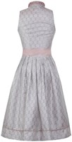 Dirndl Josefa Taupe-Roze Luxe (65cm) (achterkant)