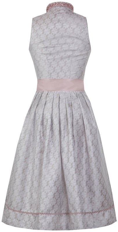 Dirndl Josefa Taupe-Roze Luxe (65cm) (achterkant)