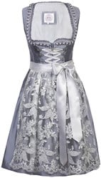 Chantal Dirndl Blauw-Zilver Luxe (58cm)