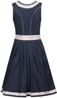 Dirndl Ulrica Blauw Luxe (50cm) (achterkant)