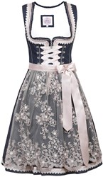 Ulrica Dirndl Blauw Luxe (58cm)