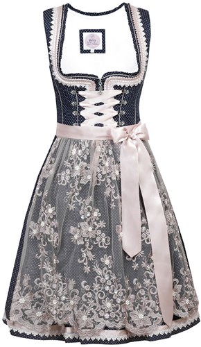 Ulrica Dirndl Blauw Luxe (50cm)