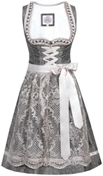 Dirndl Benita Taupe en Antraciet (58cm)