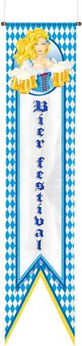 Banner Oktoberfest Bierpullen (180x40cm)