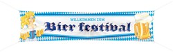 Spandoek Oktoberfest Bierpullen (180x40cm)