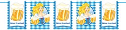 Vlaggenlijn Oktoberfest Bierpullen Vierkant 10m