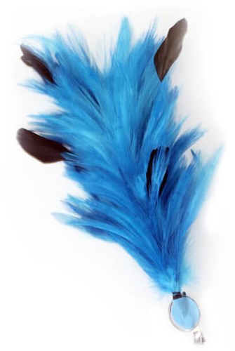 Turquoise Verenpluim Buigbaar - 30cm