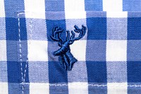 Luxe Tiroler Trachtenhemd Blauw/Wit (100% katoen)-3
