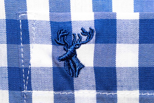 Luxe Tiroler Trachtenhemd Blauw/Wit (100% katoen)-3