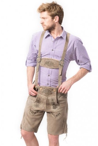Grijze Vintage Lederhose-2