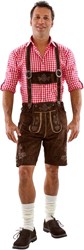 Lederhose Kort Luxe Heren Bruin (rundleer)