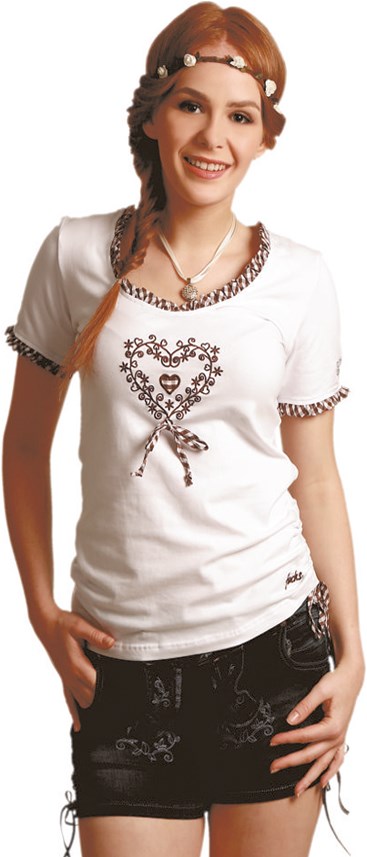 Trachten T Shirt Wit met Hartje