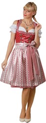 Dirndl Belinda Luxe Rood Dames (60cm) 