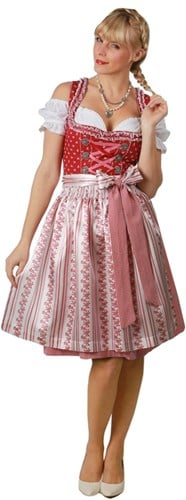 Dirndl Belinda Luxe Rood Dames (60cm) 