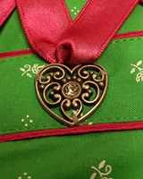 Dames Dirndl Lorena Luxe Groen/Pink (50cm) -3
