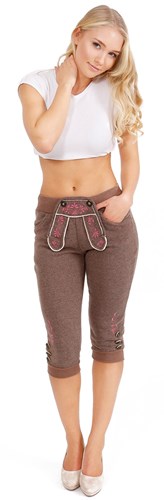 Lederhose Lang Bruin voor Dames (Joggingstof)