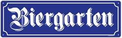 Oktoberfest Decoration Sign Biergarten - 20x52cm