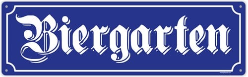 Oktoberfest Decoration Sign Biergarten - 20x52cm
