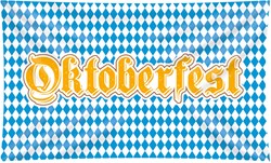 Oktoberfest Vlag Blauw - 150x90cm